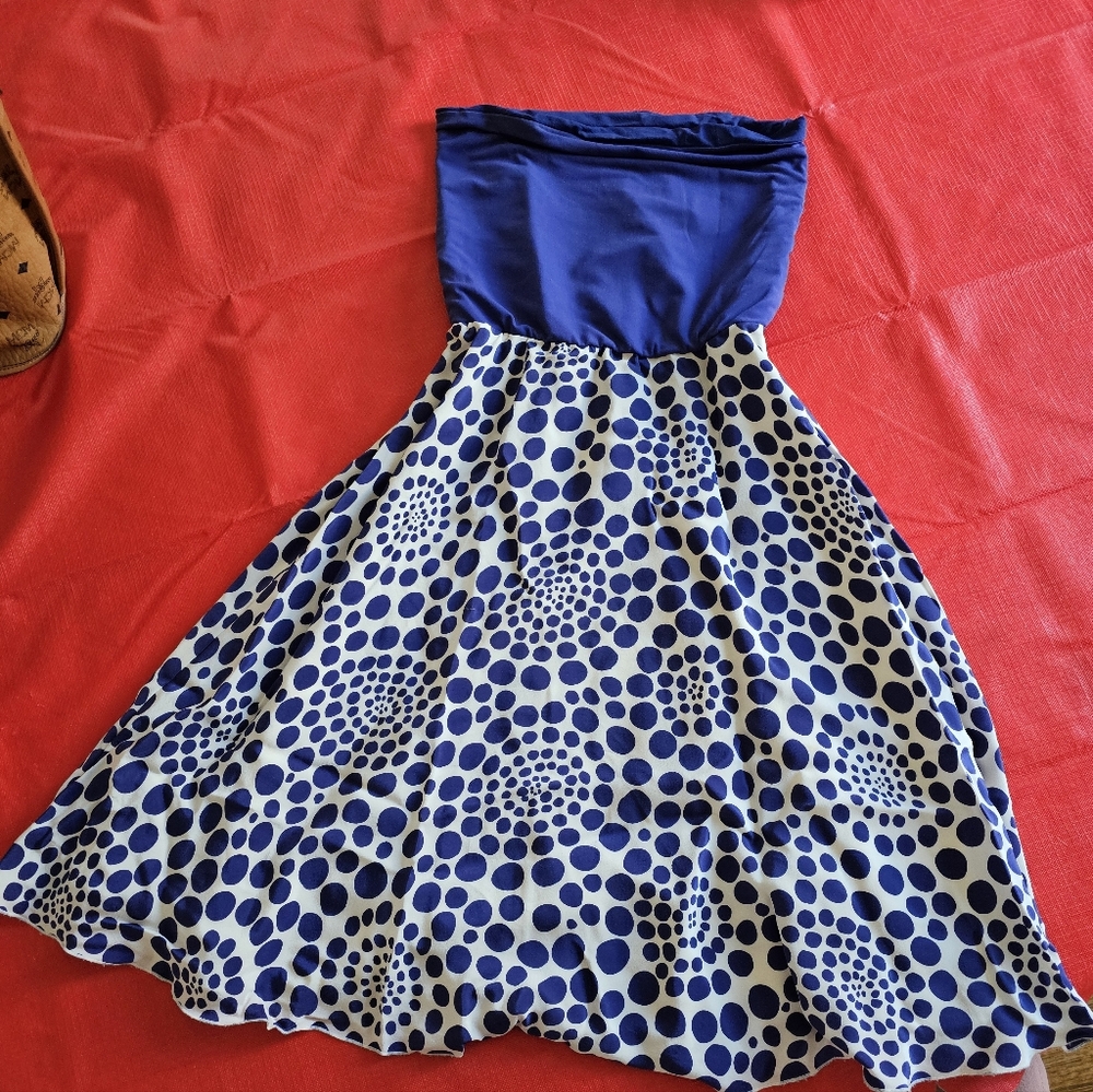 Alice + Olivia Purple and White Polka Dot Vintage Dress Size Xs